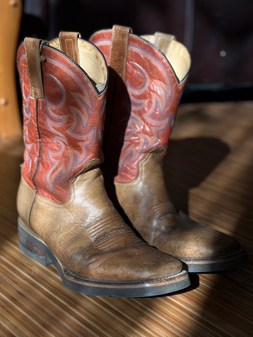 Roper Men's Rust Shaft Cowboy Boot Square Toe